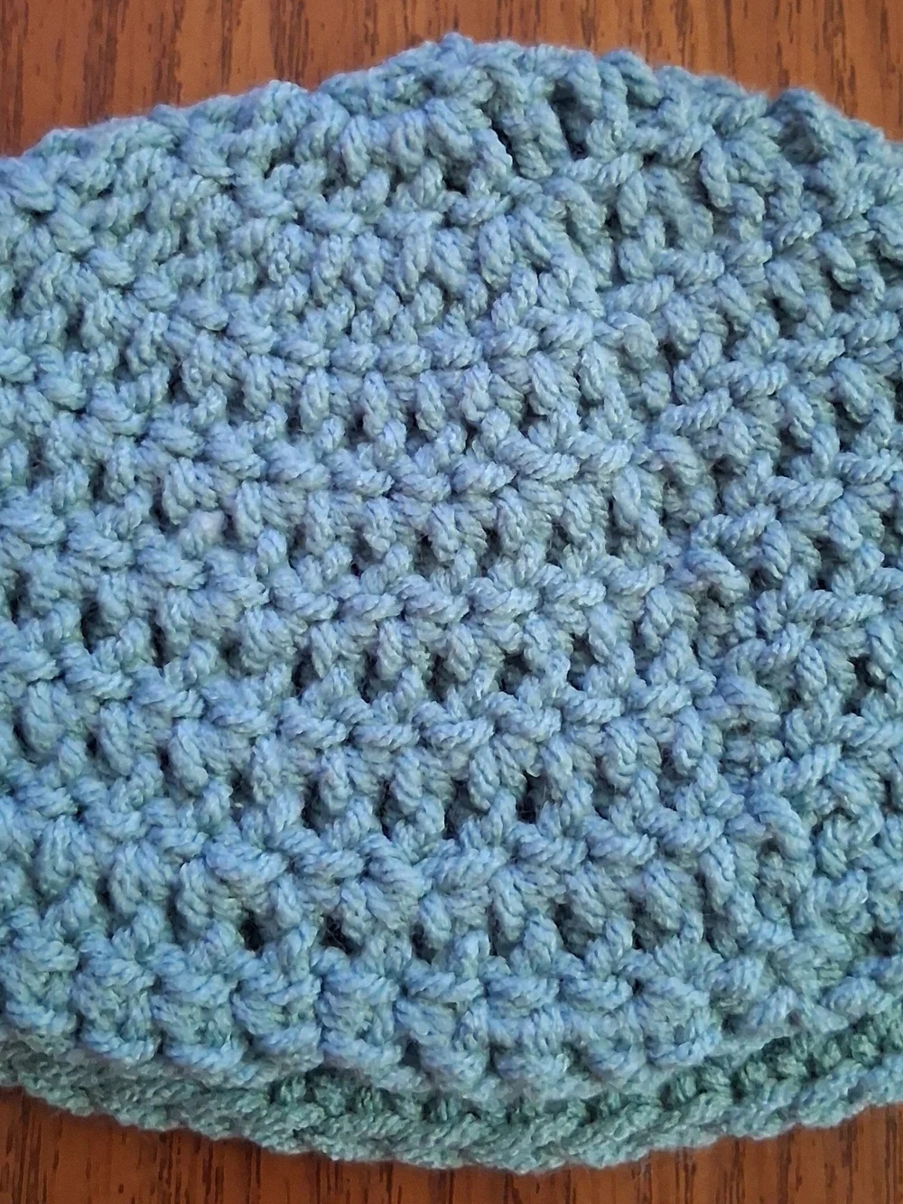 Handmade Crocheted Beanie Hat - Blue For Baby